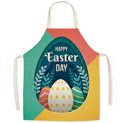 Cute Easter Egg Pattern Polyester Sleeveless Apron PW-WG98916-41-1