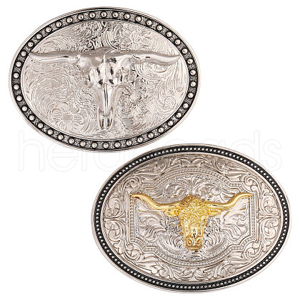 CHGCRAFT 2Pcs 2 Styles Alloy Smooth Buckles FIND-CA0009-32-1