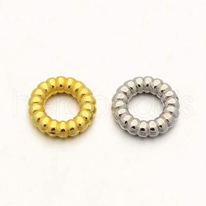 Ring Zinc Alloy Spacer Beads PALLOY-N0109-01-1