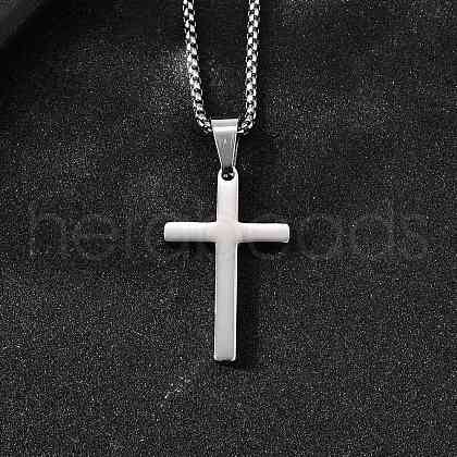 304 Stainless Steel Pendant Necklaces NJEW-P329-03B-P-1