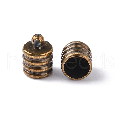 Brass Cord Ends KK-D218-11x8-AB-NF-1