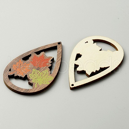 Halloween Theme Printed Wood Big Pendants X1-WOOD-TAC0015-09F-1