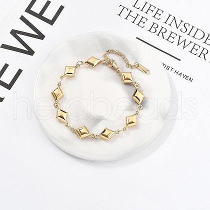 304 Stainless Steel Link Chain Bracelets for Women BJEW-U021-08G-05-1