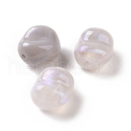 Opaque Acrylic Beads OACR-E015-08B-1