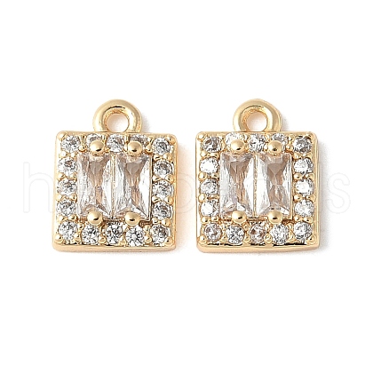 Brass Micro Pave Cubic Zirconia Pendants KK-A253-14G-1