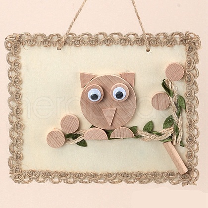 DIY Owl Painting Handmade Materials Package for Parent-Child DIY-P036-06-1
