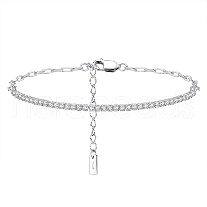 Clear Cubic Zirconia Tennis Bracelets BJEW-I314-009B-1