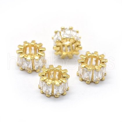 Cubic Zirconia European Beads KK-L184-64F-G-1