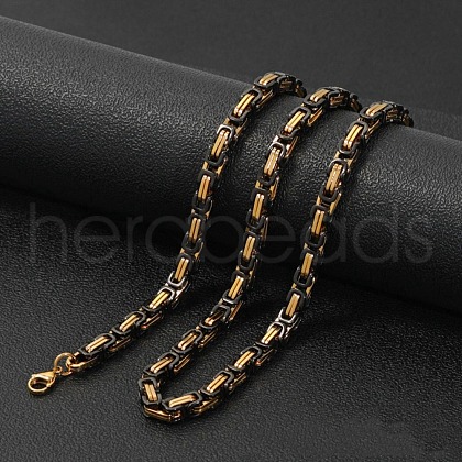 Stainless Steel Byzantine Chain Necklaces for Men FS-WG56795-209-1