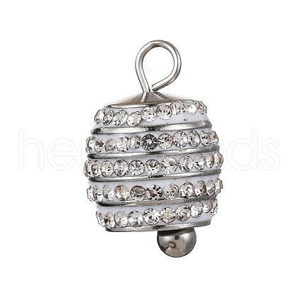 304 Stainless Steel Crystal Rhinestone Pendants STAS-H235-12P-1