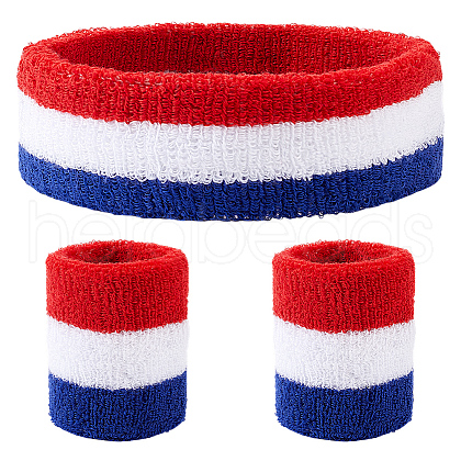 Polyester Elbow Sleeves and Headband AJEW-WH20010-49E-1