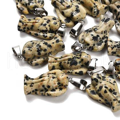Natural Dalmatian Jasper Pendants G-B127-10P-10-1