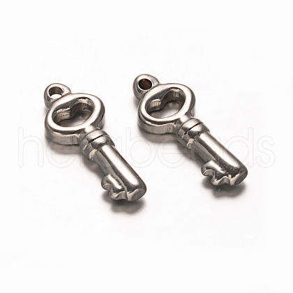 Skeleton Key 304 Stainless Steel Pendants STAS-D111-33-1