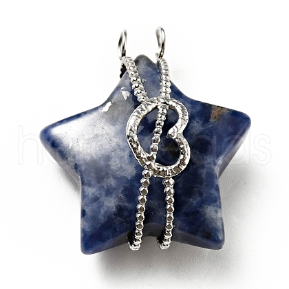 Natural Sodalite Pendants G-D473-03P-02-1