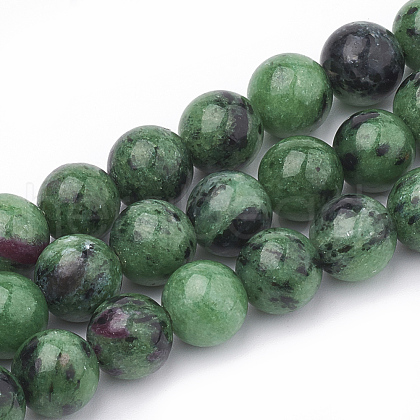 Natural Ruby in Zoisite Beads Strands G-T064-58-1