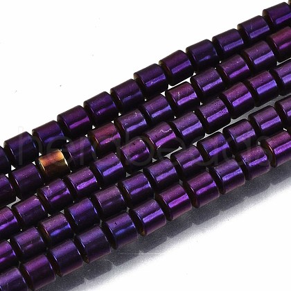 Electroplate Non-magnetic Synthetic Hematite Beads Strands G-T114-62-02-1