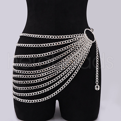 Alloy Curb Chain Multilayer Waist Chains for Women FS-WG2C43C-02-1