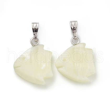 Natural Trochid Shell/Trochus Shell Pendants SSHEL-K027-10-1