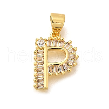 Rack Plating Brass Micro Pave Cubic Zirconia Pendants KK-L226-100G-P-1