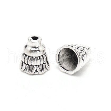 Tibetan Style Alloy Bead Cones FIND-WH0100-37AS-1