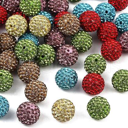 Pave Disco Ball Beads RB-Q195-14mm-M-1