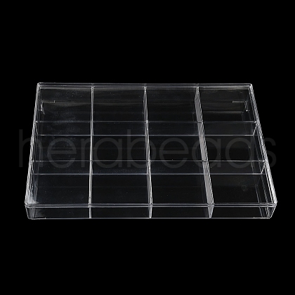 12 Grids Plastic Bead Containers with Cover CON-K002-03A-1