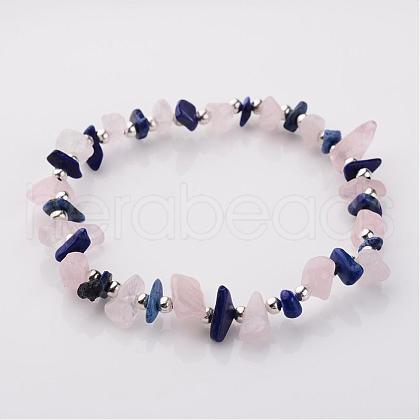 Gemstone Stretch Bracelets BJEW-JB02414-03-1