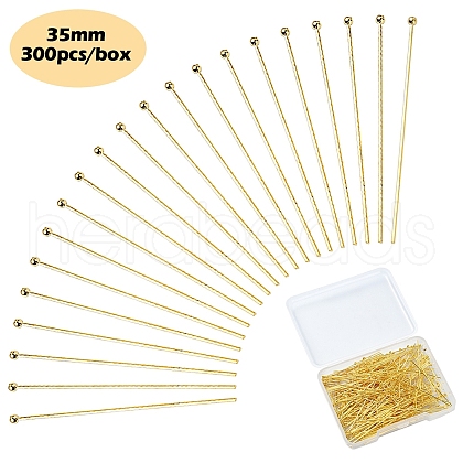 Brass Ball Head Pins KK-YW0002-25A-G-1