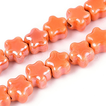 Handmade Porcelain Bead Strands PORC-N011-04F-1