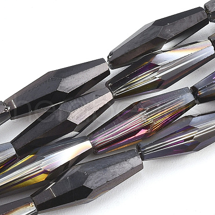 Electroplated Glass Beads Strands X-EGLA-S174-06A-1