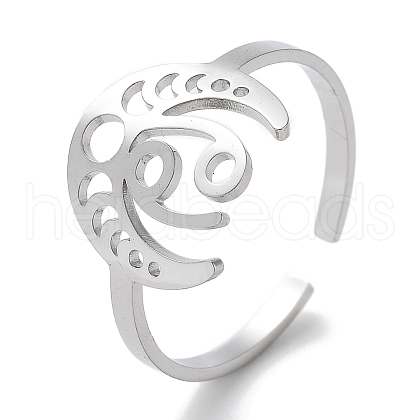 304 Stainless Steel Constellation Rings for Women RJEW-U024-01P-06-1