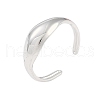 Non-Tarnish 304 Stainless Steel Open Cuff Rings for Women RJEW-C095-07P-1