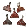 Natural Red Rainbow Jasper Pendants G-Z067-01P-03-2