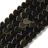 Natural Golden Sheen Obsidian Beads Strands G-M403-A46-02-2
