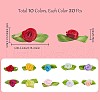 Gorgecraft 200Pcs 10 Colors Polyester Rose Ornaments DIY-GF0006-84-2