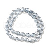 Transparent Electroplate Glass Beads Strands EGLA-F159-PL01-2