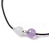 6Pcs Natural Gemstone Round Beads Bracelets for Men Women BJEW-JB11750-4