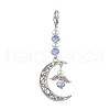 Moon Angel Alloy & Glass Pendant Decorations HJEW-JM02043-1