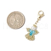 Angel Glass Pearl & Glass Seed Beaded Pendant Decorations HJEW-MZ00210-02-3
