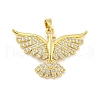 Phenix Rack Plating Brass Clear Cubic Zirconia Pendants KK-M291-08G-1