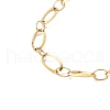 304 Stainless Steel Oval Link Chain Necklaces NJEW-Q013-09G-01-2