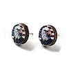 Independence Day Wood Stud Earrings EJEW-D108-01C-2