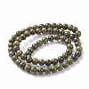 Natural Green Jade Dyed Round Beads Strands JBS053-10MM-41-2