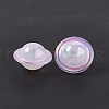 UV Plating Rainbow Iridescent Acrylic Beads X-PACR-M003-11-3