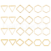 SUPERFINDINGS 24Pcs 3 Style Brass Linking Ring KK-FH0005-06-1