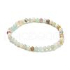 Natural Amazonite Beaded Stretch Bracelets BJEW-D446-A-31-2