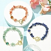 3Pcs 3 Style Natural Mixed Gemstone Chips Beaded Bracelets Set for Women BJEW-TA00366-5