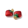 304 Stainless Steel Enamel Pendants STAS-U061-08G-2
