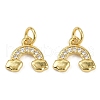 Brass Micro Pave Cubic Zirconia Pendants KK-L231-01G-01-1