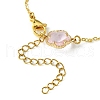 2Pcs 2 Colors Glass Flower Link Bracelets BJEW-JB10580-6